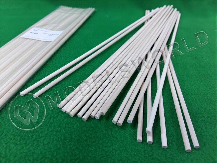 Круглая заготовка, береза. Диаметр 4 мм, длина 30 см (20 шт) - фото 1