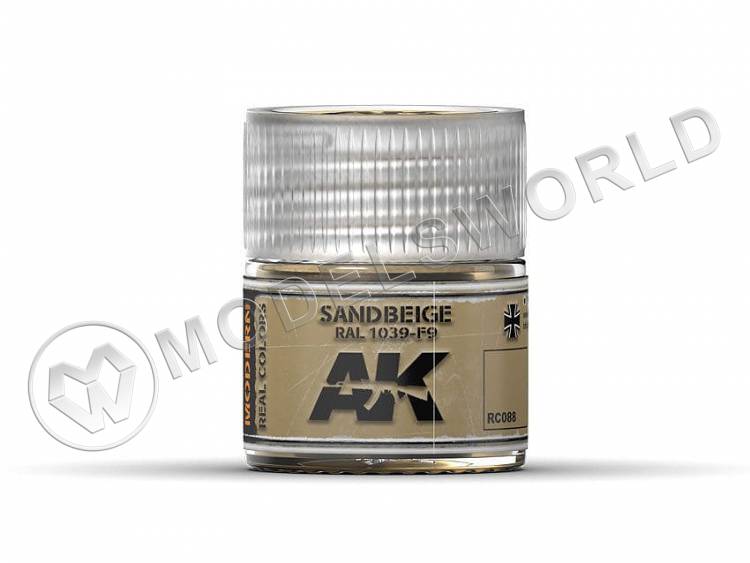 Акриловая лаковая краска AK Interactive Real Colors. Sandbeige RAL 1039 - F9. 10 мл - фото 1