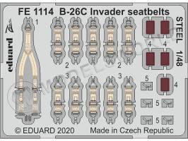 Фототравление B-26C Invader стальные ремни, ICM. Масштаб 1:48