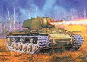 Склеиваемая пластиковая модель КВ-8 Тяжелый огнеметный танк 1942 г. Масштаб 1:35