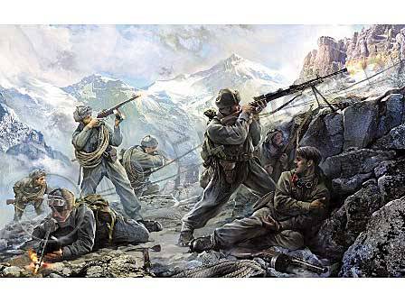 Фигуры солдат Советские горные стрелки. Масштаб 1:35