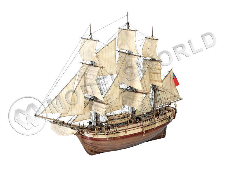 Набор для постройки модели корабля BOUNTY английский шлюп, с разрезом. Масштаб 1:48 - фото 1