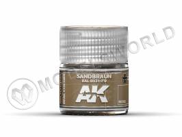 Акриловая лаковая краска AK Interactive Real Colors. Sandbraun RAL 8031-F9. 10 мл