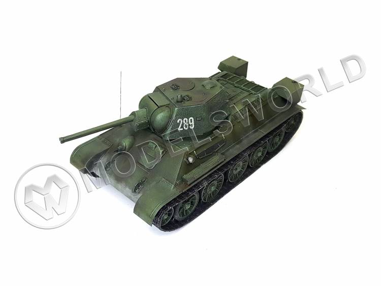 Готовая модель советский средний танк Т-34/76 обр 1942 г. в масштабе 1:35 - фото 1