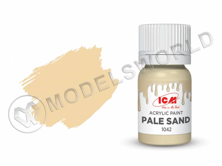 Акриловая краска ICM, цвет Бледный песок (Pale Sand), 12 мл - фото 1