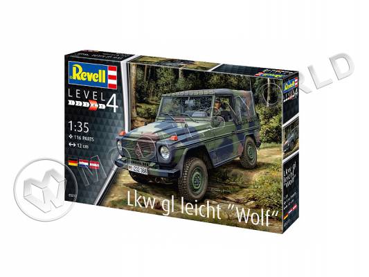 Склеиваемая пластиковая модель Немецкий внедорожник Lkw gl leicht "Wolf". Масштаб 1:35