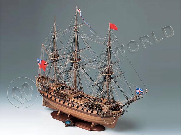 Набор для постройки модели корабля HMS BELLONA 74-пушечный корабль британского флота, 1780 г. Масштаб 1:100 - фото 1