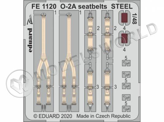 Фототравление для модели O-2A стальные ремни, ICM. Масштаб 1:48