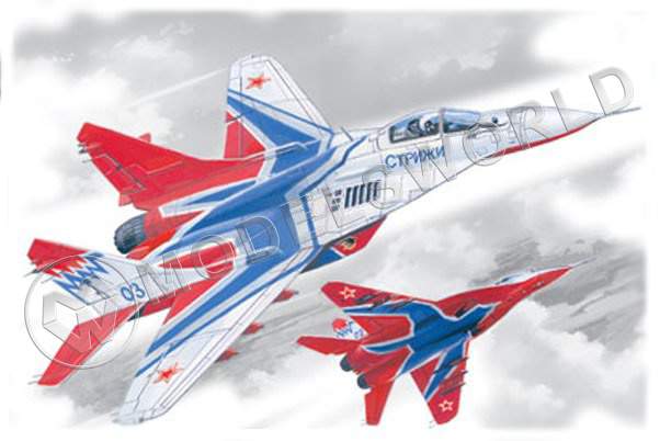 Склеиваемая пластиковая модель МиГ-29 пилотажная группа стрижи. Масштаб 1:72 - фото 1