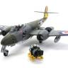 Склеиваемая пластиковая модель самолета Gloster Meteor F8. Масштаб 1:48