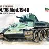 Склеиваемая пластиковая модель Советский танк T-34/76, 1940 г. Масштаб 1:35