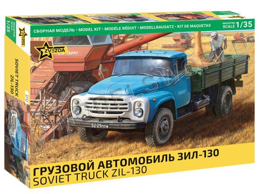 Склеиваемая пластиковая модель Грузовой автомобиль ЗиЛ-130. Масштаб 1:35
