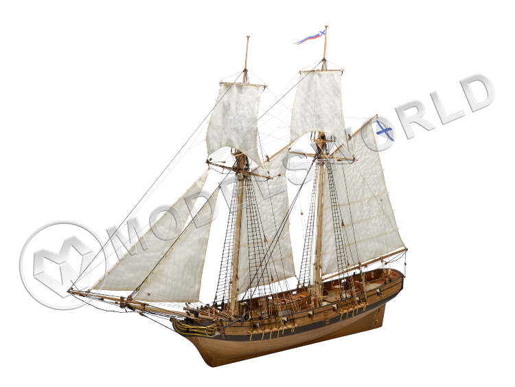 Набор для постройки модели шхуны ПОЛОЦК. Масштаб 1:72 Набор для постройки модели шхуны ПОЛОЦК. Масштаб 1:72 - фото 1