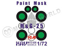Окрасочная маска на остекление МиГ-25, ICM. Масштаб 1:72
