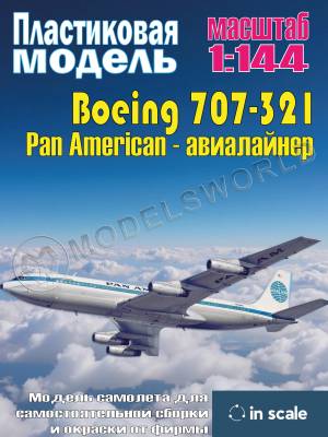 Пластиковая модель Boeing 707-321 Pan American. Масштаб 1:144