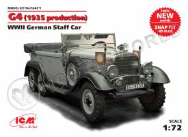 Склеиваемая пластиковая модель Германский автомобиль G4 (производства 1935 г.)  ІІ МВ. Масштаб 1:72