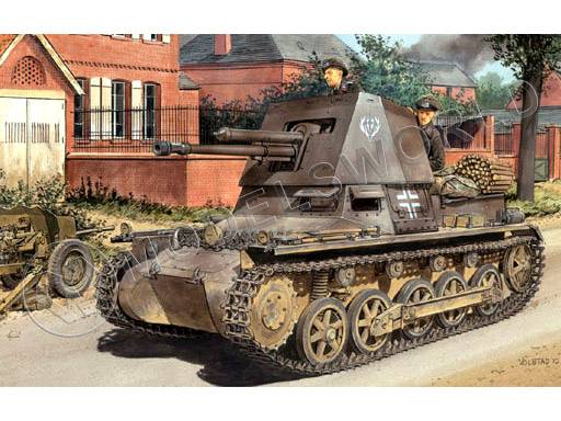 Склеиваемая пластиковая модель Немецкая САУ Panzerjager I 4.7cm PaK(t) Early Prodcution. Масштаб 1:35 - фото 1