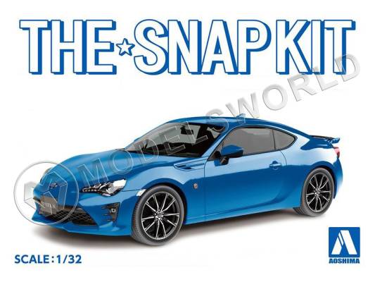 Склеиваемая пластиковая модель SNAPKIT Toyota 86 (Azurite Blue). Масштаб 1:32
