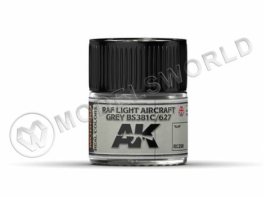 Акриловая лаковая краска AK Interactive Real Colors. RAF Light Aircraft Grey BS381C/627. 10 мл