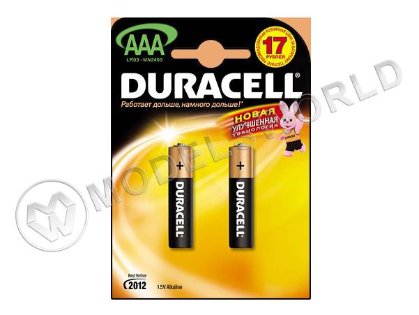 Батарейка Duracell AAA, 2 шт - фото 1